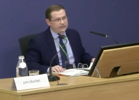 Photo of John Bartlett, director of assurance and complex investigations at Post Office, during the Post Office Horizon IT Inquiry